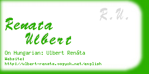 renata ulbert business card